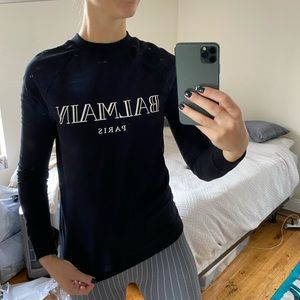Balmain women’s logo-print sweater size 36